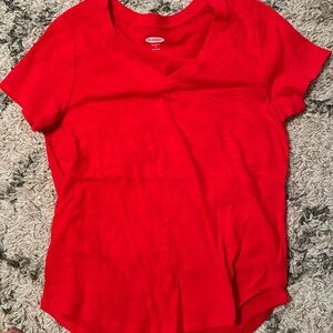 Red shirt sleeve tee